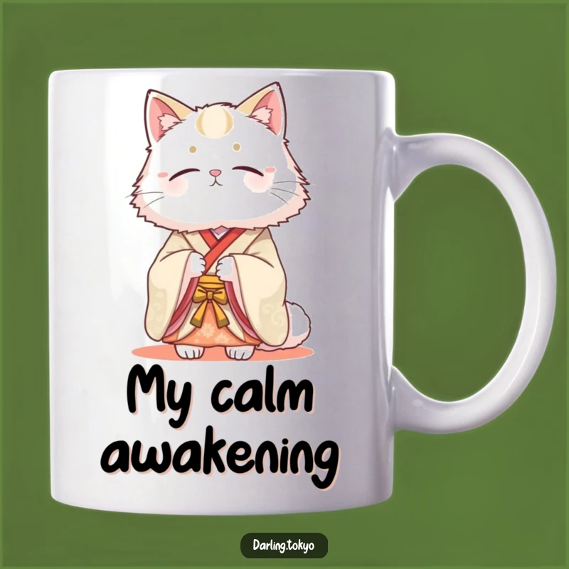 Funny Cat Kimono Serene Mug - Beautifully Calm Animal Gift