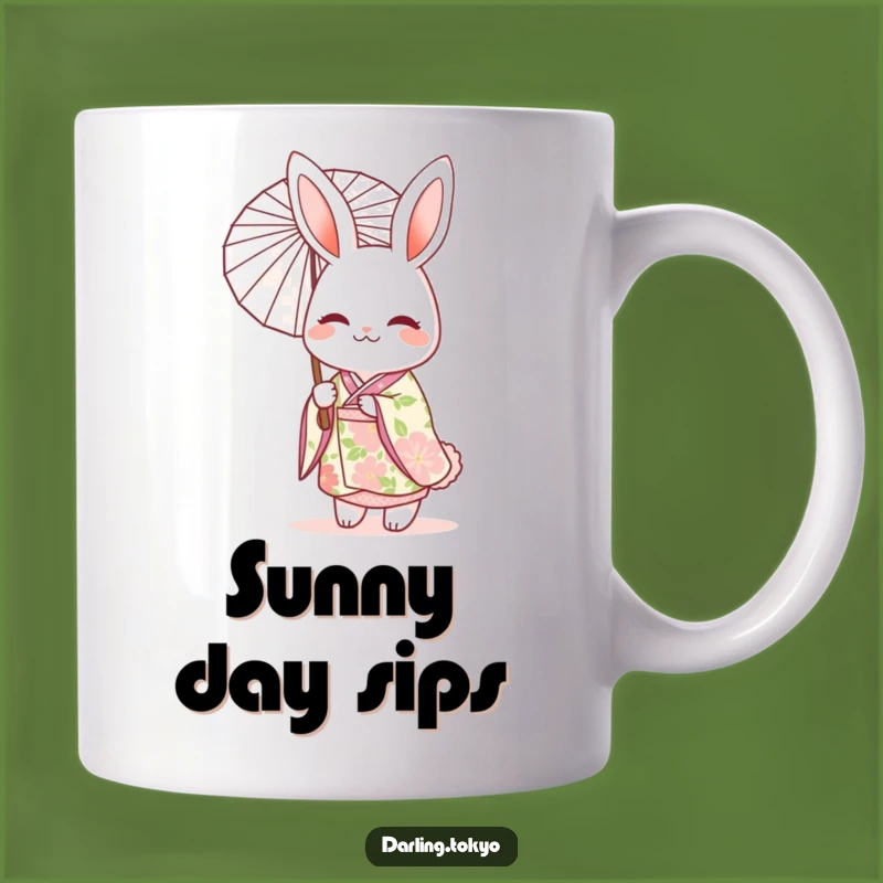 Funny Rabbit Kimono Mug: Cheerful Character Gift for Elegant Smiles!