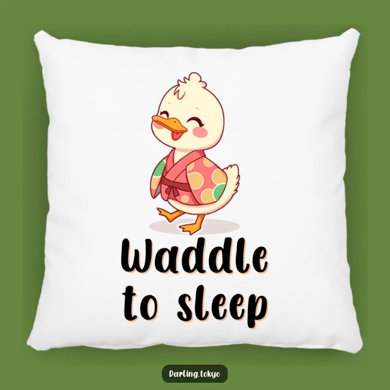 Funny Duck Kimono Pillow: Cozy Waddling Cushion, Adorable Funny Gift