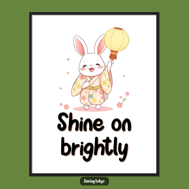Funny Rabbit Kimono Digital Art - Instant Festive Decor