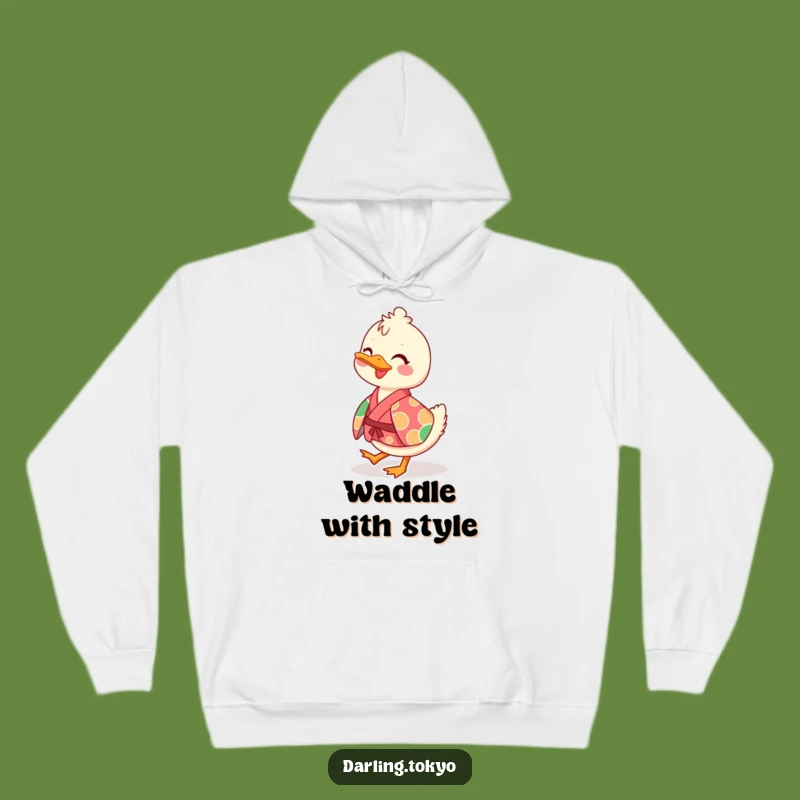 Cozy Funny Duck Kimono Hoodie: Warm Waddling Character Comfort, Gift