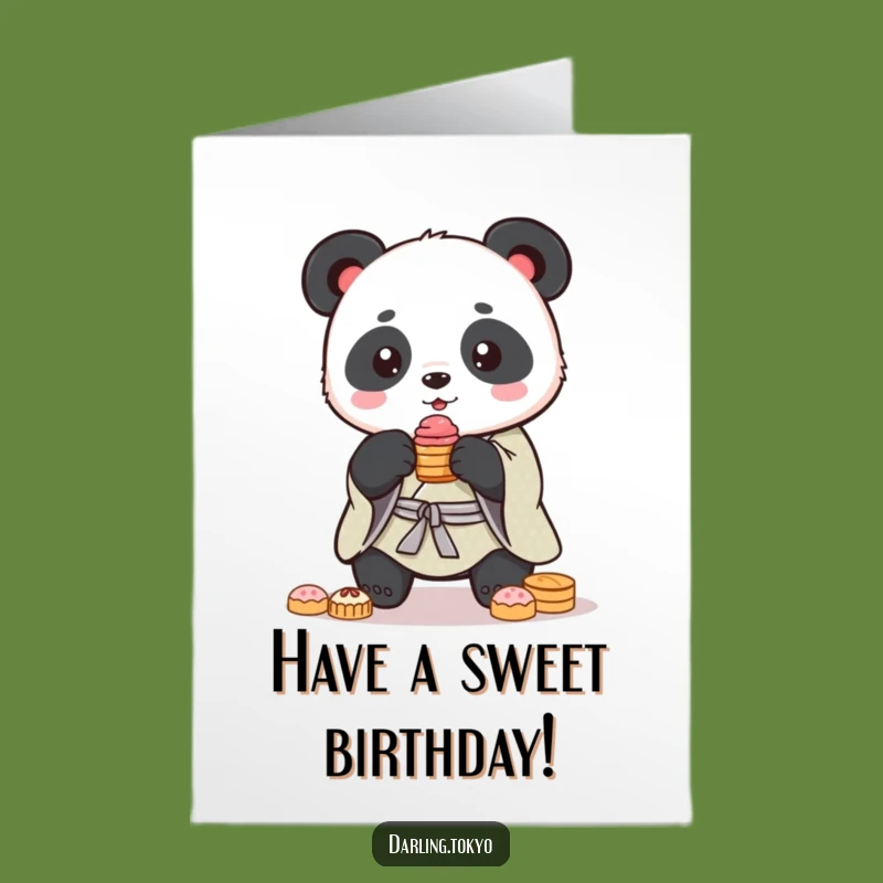 Free Printable Panda Kimono Birthday Card: Sweet Balance for a Fun Celebration