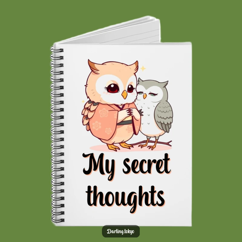 Funny Owl Kimono Notebook: Secret Diary Gift Idea