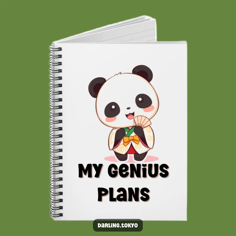 Funny Panda Kimono Notebook: Journal Festive Fan, Cute Stationery Funny Gift