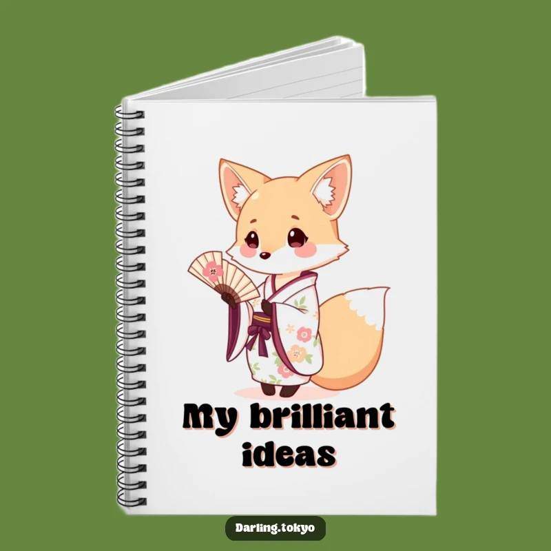 Funny Fox Kimono Notebook: Journal Floral Offer, Cute Animal Stationery Funny Gift