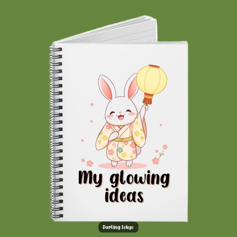 Funny Rabbit Kimono Notebook - Jot Down Ideas with Festive Charm