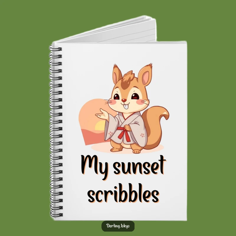 Funny Squirrel Kimono Notebook: Sunset Journal Gift Idea
