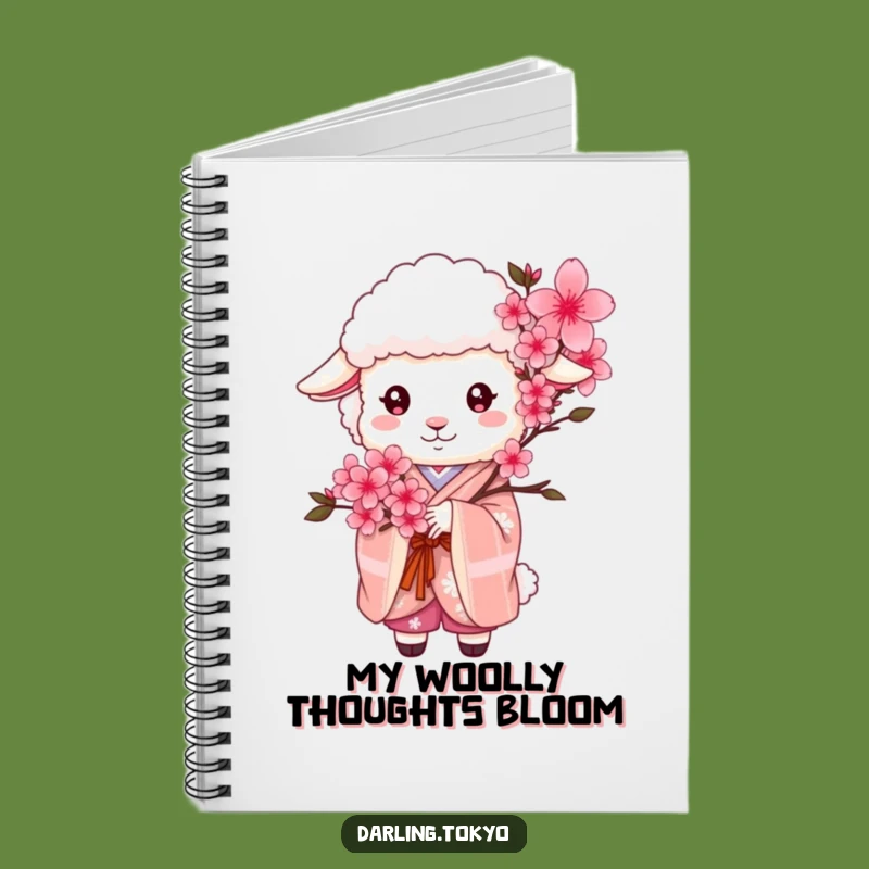 Funny Sheep Kimono Notebook: Cherry Blossom Journal Gift Idea