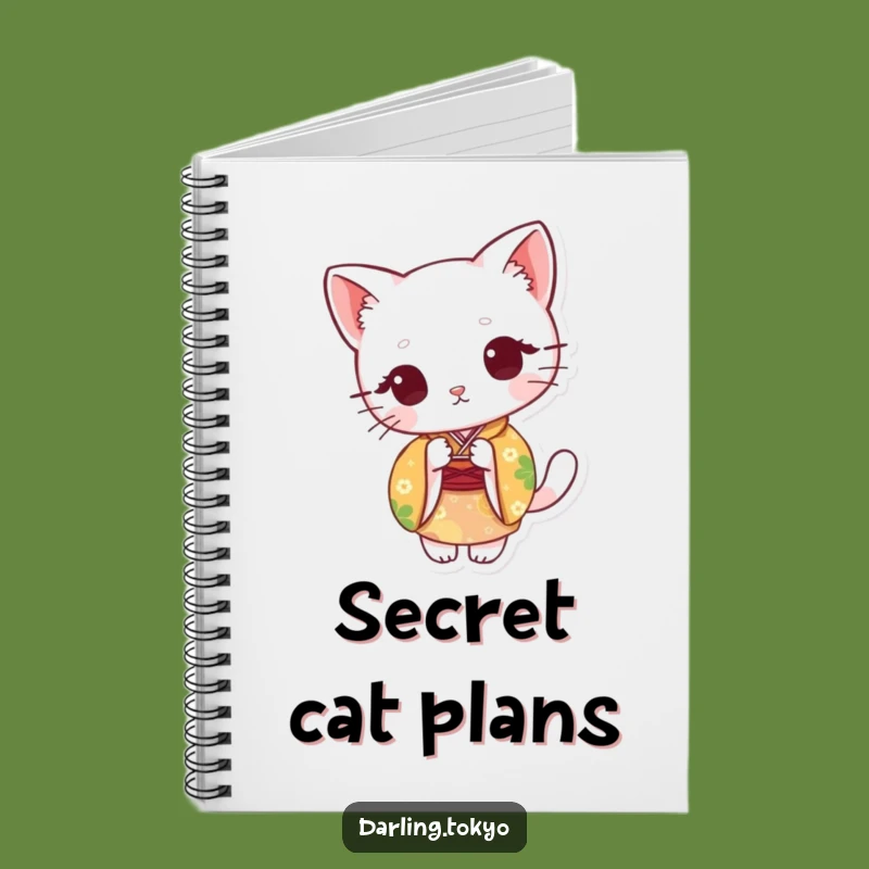 Funny Cat Kimono Notebook: Cute Peek-a-Boo Journal, Perfect Stationery Gift