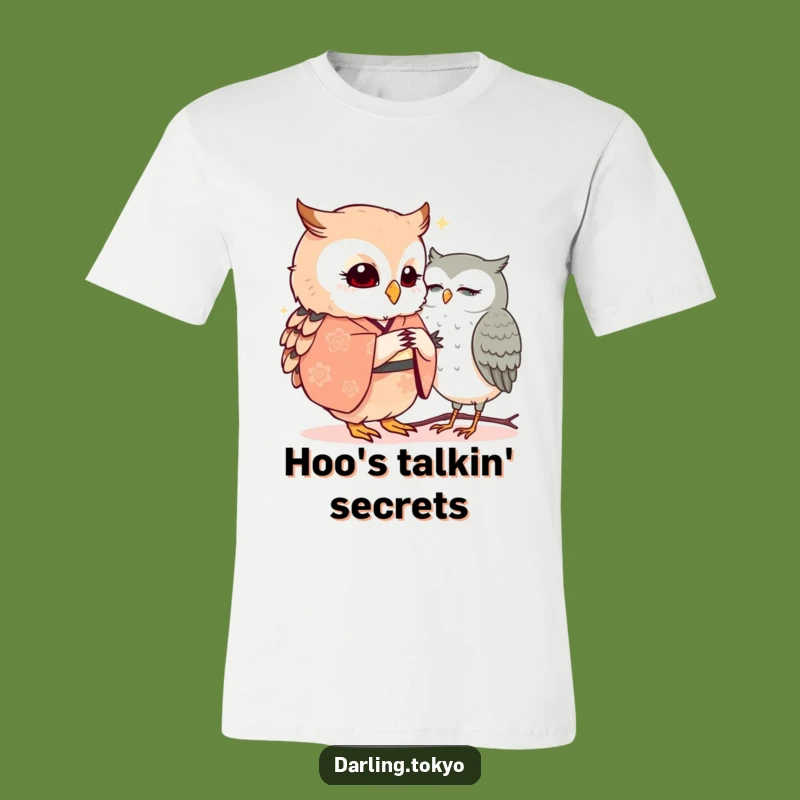 Funny Owl Kimono T-Shirt: Secret Keepers Tee for Pals