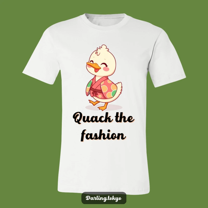 Funny Duck Kimono T-Shirt: Cheerful Waddling Character Tee, Ideal Gift