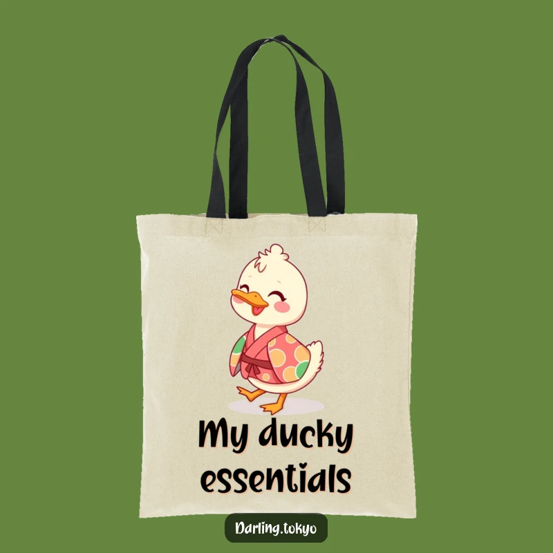 Funny Duck Kimono Tote Bag: Stylish Waddling Accessory, Great Gift